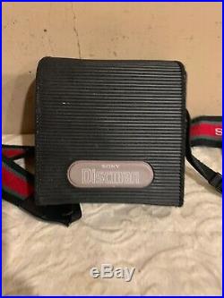 Vintage SONY Discman Portable CD Player D-7 + Sony BP-200 Parts Ir Repair Only