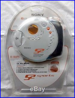 Vintage SONY Sports S2 D-FS601 Portable CD Discman Walkman Weather AM/FM Radio