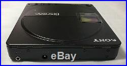 Vintage Sony CD Player Model D-9 Japan Original Head Phones, Adapter, Pouch EUC