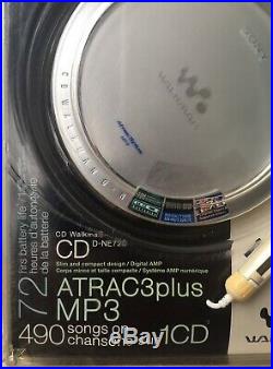 Vintage Sony CD Walkman D-NE720 Brand New Factory Sealed Atrac 3 Plus NIB RARE