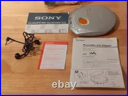 Vintage Sony CD Walkman ESP Max D-E340 Silver Opened Barely used SEE VIDEO