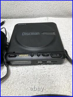 Vintage Sony D-12 Discman Mega Bass Player With Original Charger Fast Free Shippin