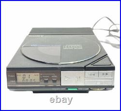 Vintage Sony D-14 CD Compact Disc Player With AC Adaptor AC-D50 Tested and Works