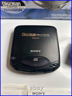 Vintage Sony D-148CR Discman Mega Bass Portable CD Player Rare + Remote