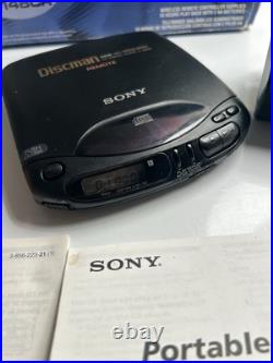 Vintage Sony D-148CR Discman Mega Bass Portable CD Player Rare + Remote