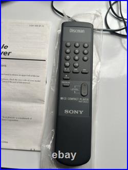 Vintage Sony D-148CR Discman Mega Bass Portable CD Player Rare + Remote