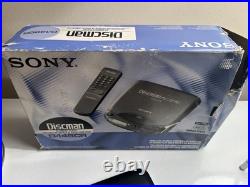 Vintage Sony D-148CR Discman Mega Bass Portable CD Player Rare + Remote