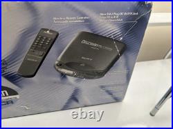 Vintage Sony D-148CR Discman Mega Bass Portable CD Player Rare + Remote