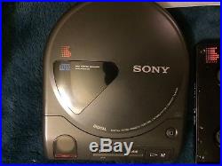 Vintage Sony D-160 Car CD Player withMount Plate +12V Lighter Adapter + Cassette