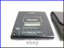 Vintage Sony D-303 Portable Compact Disc CD Player + Case c. 1991 Discman AS-IS