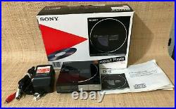 Vintage Sony D-5 CD Discman With Box Manual & AC Adapter WORKING