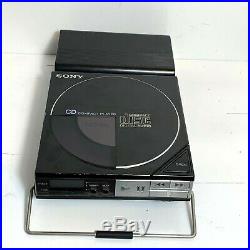 Vintage Sony D-5 Compact Disc Player with EBP-300 Battery Case Works See Descrip