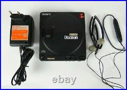 Vintage Sony D-99 Discman + Headphones MDR-A21 + Power Adapter AC 930A