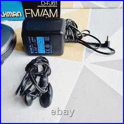 Vintage Sony D-FJ61 CD Player Walkman G-Protection Jog Proof FM/AM Radio Power
