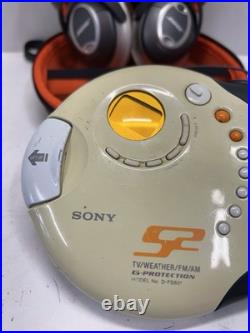 Vintage Sony D-FS601 Walkman CD Player Weather TV/AM/FM Radio With Bose Read