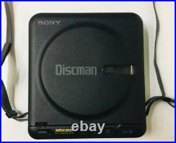 Vintage Sony Discman D-22 Personal Portable Cd Player With Box Accessories