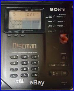 Vintage Sony Discman D-35 CD Compact Disc Player Mint w Accessories Works Tamrac