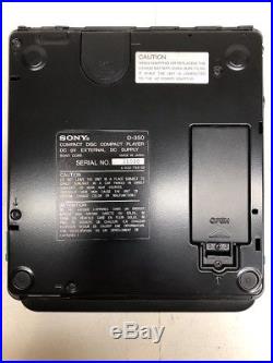 Vintage Sony Discman D-350 Compact Disc CD Player Rare with Original Case + EBP-4
