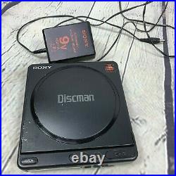 Vintage Sony Discman D-40 CD Player Power Adapter No Battery Working Disc Rare