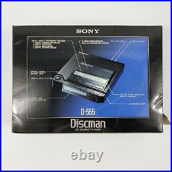 Vintage Sony Discman D-555 CD Player Original Box Packaging and Manual Only
