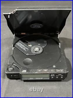 Vintage Sony Discman D-555 CD Player with Case For Parts or Repair