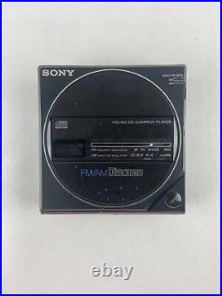 Vintage Sony Discman D-77 Portable CD Player AM FM Radio With Battery