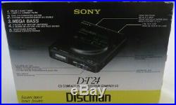 Vintage Sony Discman D-t24 Am/fm CD Player Mega Bass Mdr-a10 Earbuds Nib