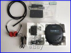 Vintage Sony Discman ESP Portable CD Player D-242CK & Cassette Car Charger Kit