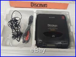 Vintage Sony Discman Personal Portable CD Player D-33AN Boxed Complete Black