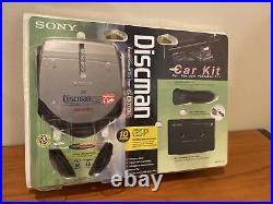Vintage Sony Discman Portable CD Player D-E307CK with Car Kit