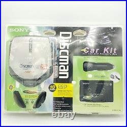 Vintage Sony Discman Portable CD Player D-E307CK with Car Kit New Sealed