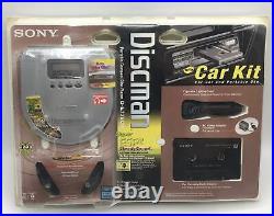 Vintage Sony Discman Portable CD Player withCar Kit Super ESP2 (D-E776CK/SM)
