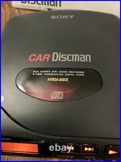 Vintage Sony Japan D-802K Car Discman CD Walkman Player Working With Sony Dcc-e5
