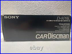 Vintage Sony Japan D-808K Car Discman CD Walkman Player in Box withaccessories