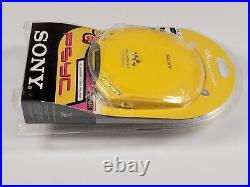 Vintage Sony Walkman Portable CD Player D-E220 ZEST YELLOW- ESP Max New Sealed