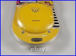 Vintage Sony Walkman Portable CD Player D-E220 ZEST YELLOW- ESP Max New Sealed