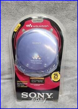 Vtg 2001 Sony Walkman ESP MAX Portable CD Player Purple(D-E220/LCO) SEALED