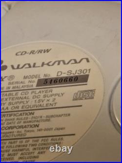 Vtg SONY CD-R/RW Walkman Portable CD PlayerD-SJ301 S2 & WO14 Logic CD Fanny Pack