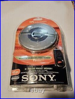 Vtg Sony D-FJ200 CD Player Walkman Radio FM/AM/TV Built-in Synthesized Tuner NOS