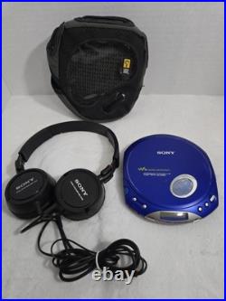 Vtg Sony Walkman ESP Max D-E350 CD-R/RW Blue Portable CD Player Tested Working