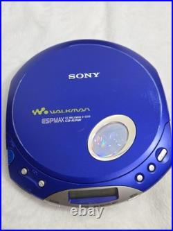 Vtg Sony Walkman ESP Max D-E350 CD-R/RW Blue Portable CD Player Tested Working