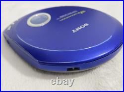 Vtg Sony Walkman ESP Max D-E350 CD-R/RW Blue Portable CD Player Tested Working