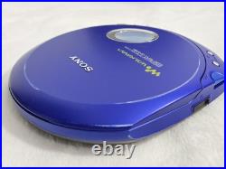 Vtg Sony Walkman ESP Max D-E350 CD-R/RW Blue Portable CD Player Tested Working