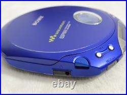 Vtg Sony Walkman ESP Max D-E350 CD-R/RW Blue Portable CD Player Tested Working