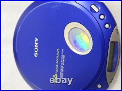 Vtg Sony Walkman ESP Max D-E350 CD-R/RW Blue Portable CD Player Tested Working